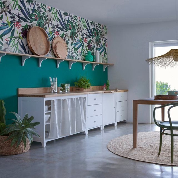 greenery leaf patterns green interior colors