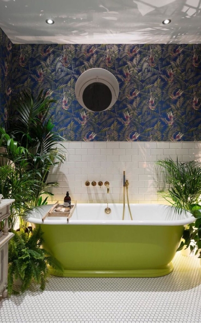 greenery leaf patterns green interior colors