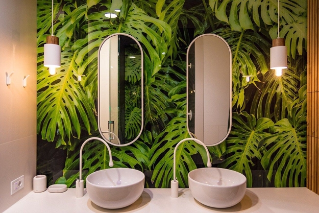 greenery leaf patterns green interior colors