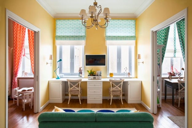 kids study area layout furniture placement