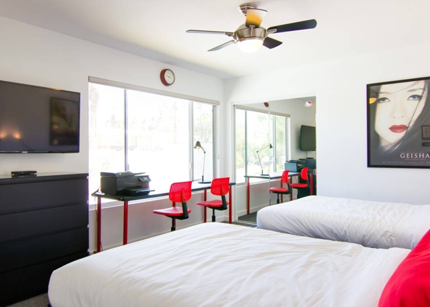 kids study area layout furniture placement