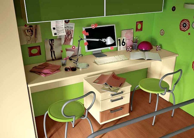 kids study area layout furniture placement