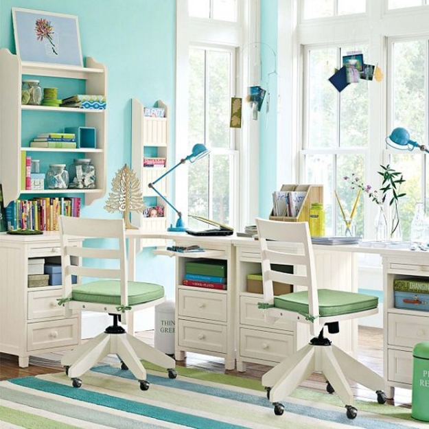 kids study area layout furniture placement