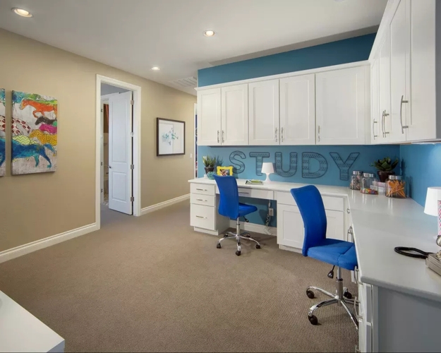 kids study area layout furniture placement