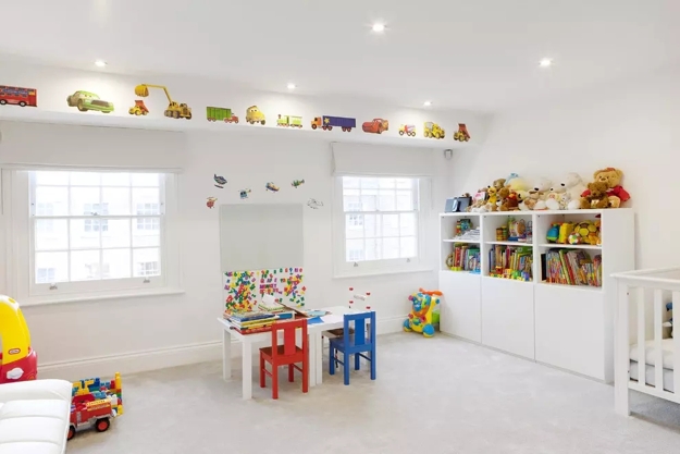 kids study area layout furniture placement