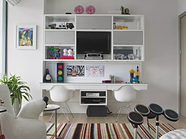 kids study area layout furniture placement