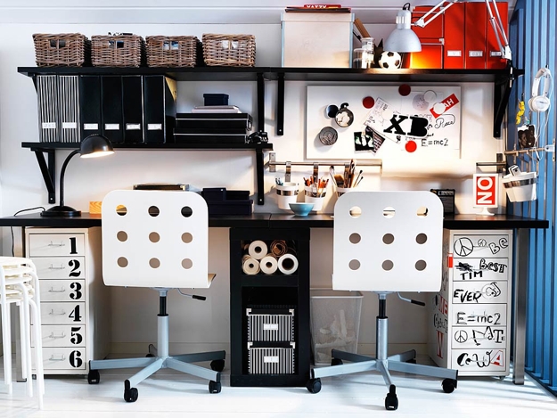 kids study area layout furniture placement
