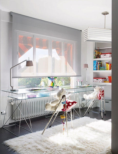 kids study area layout furniture placement