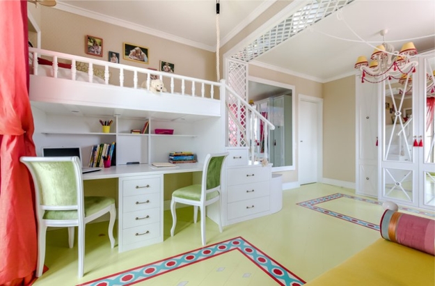 kids study area layout furniture placement