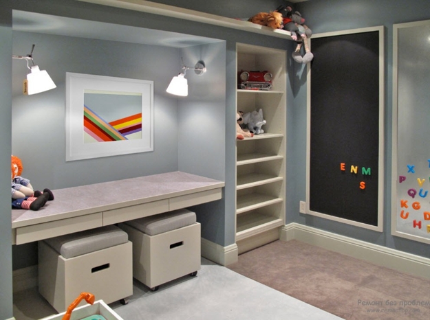 kids study area layout furniture placement