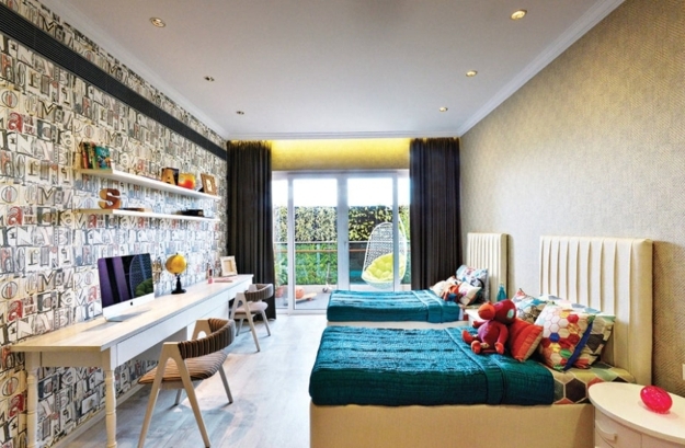 kids study area layout furniture placement