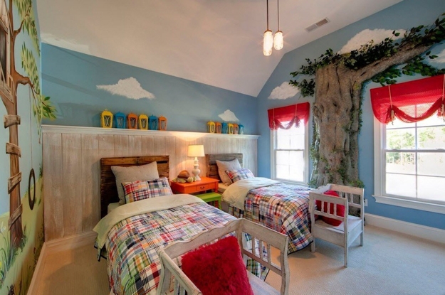modern kids room designs for two