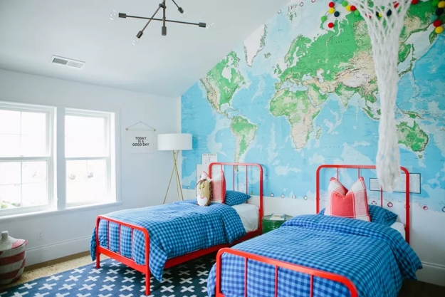 modern kids room designs for two