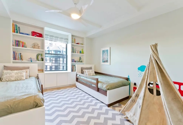 modern kids room designs for two