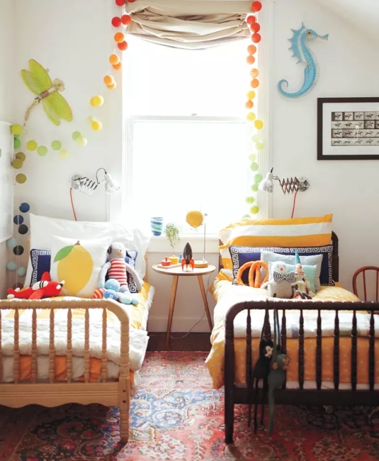 modern kids room designs for two