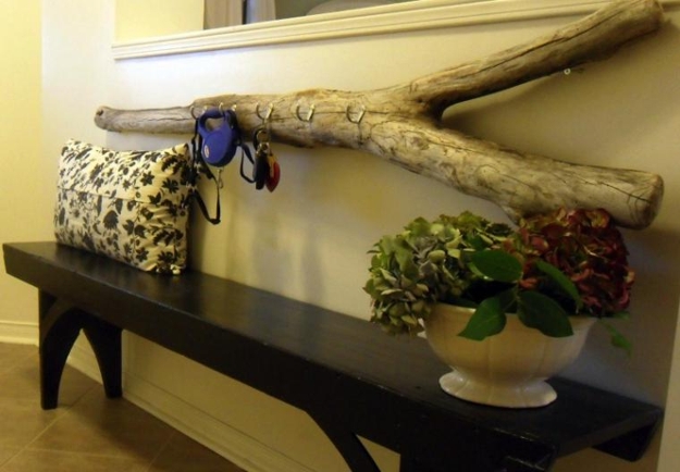 wood logs wall decorating
