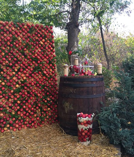 art installation harvest themed garden decorations
