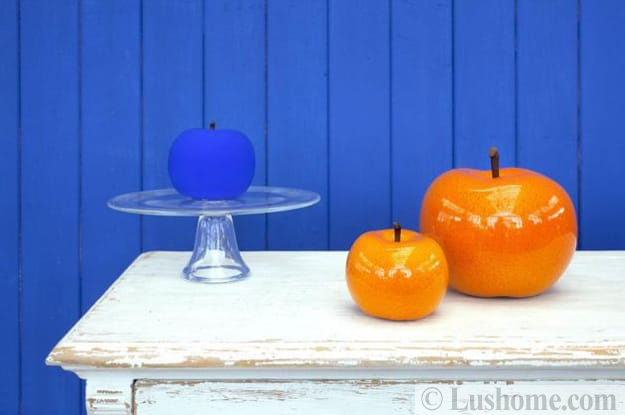 artificial apples ceramic decorations