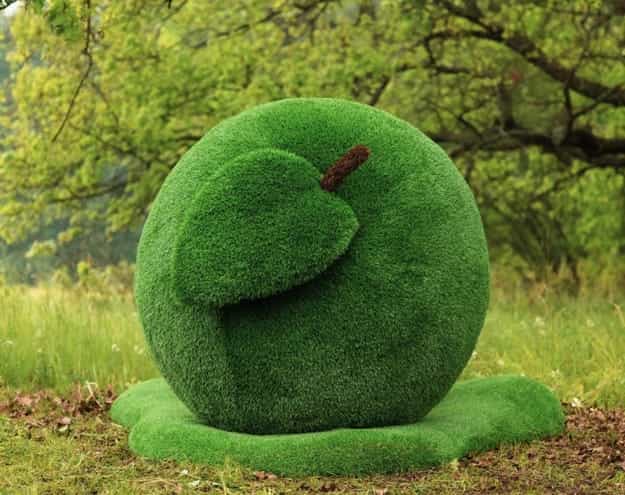 artificial grass apple topiary garden decorations