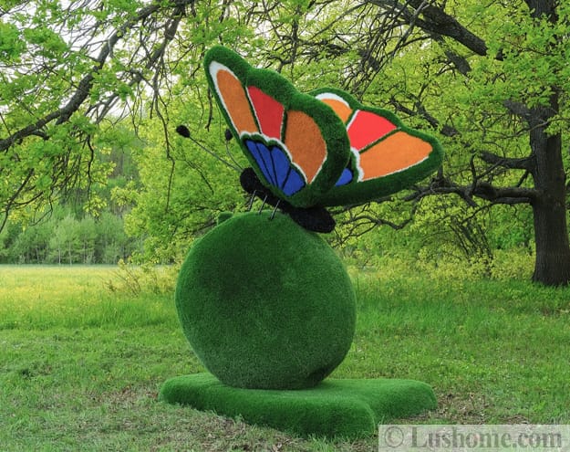 artificial grass apple topiary garden decorations