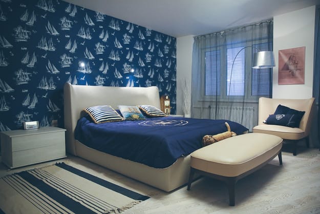 modern bedroom wallpaper fabrics decorations
