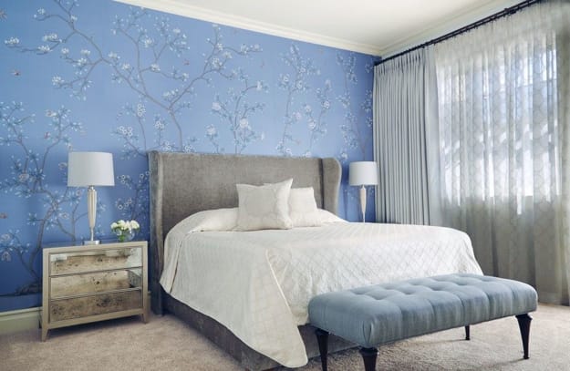 modern bedroom wallpaper fabrics decorations