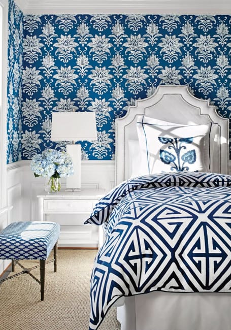 modern bedroom wallpaper fabrics decorations