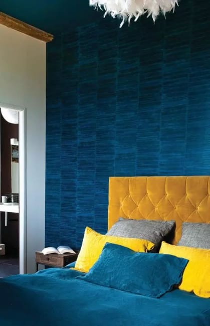 modern bedroom wallpaper fabrics decorations