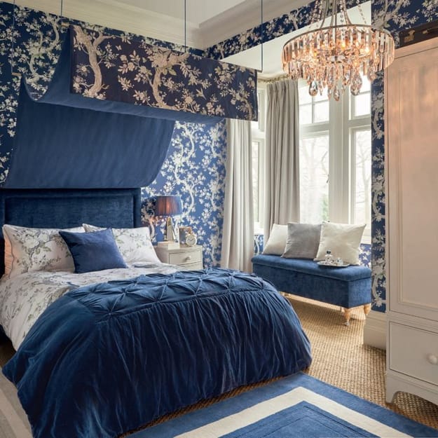 modern bedroom wallpaper fabrics decorations