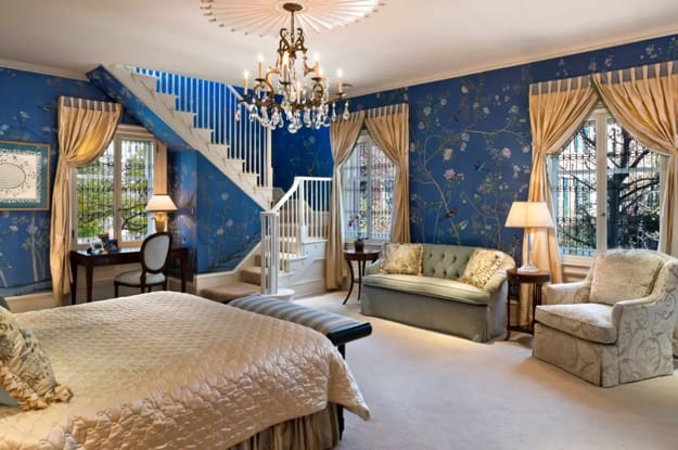 modern bedroom wallpaper fabrics decorations