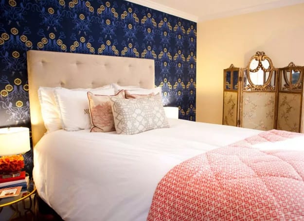 modern bedroom wallpaper fabrics decorations