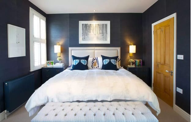 modern bedroom wallpaper fabrics decorations