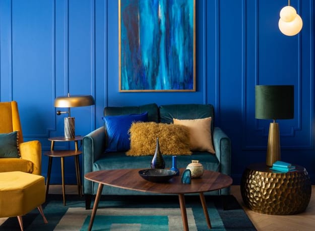 blue colors modern interior design