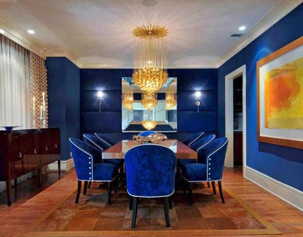 blue colors modern interior design