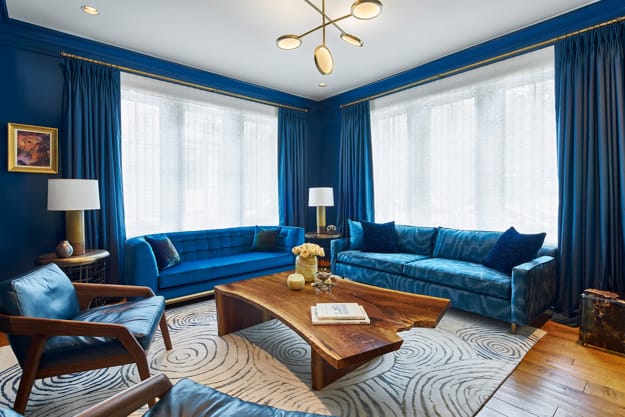 blue colors modern interior design
