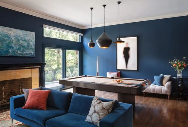 blue colors modern interior design