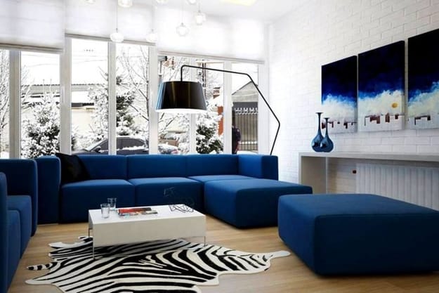 blue colors modern interior design