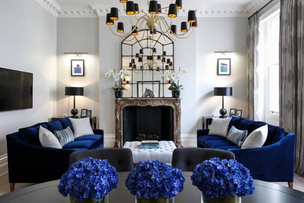 blue colors modern interior design