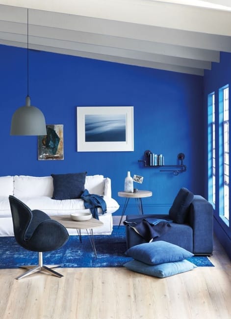 blue colors modern interior design