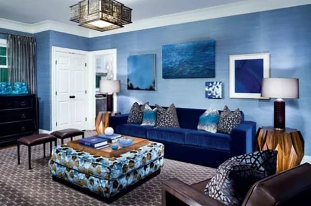 blue colors modern interior design