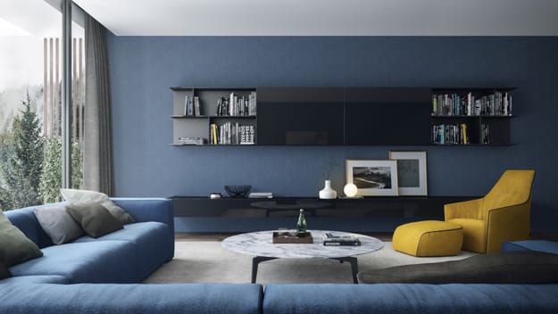 blue colors modern interior design