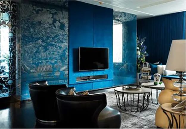 dark blue turquoise room colors