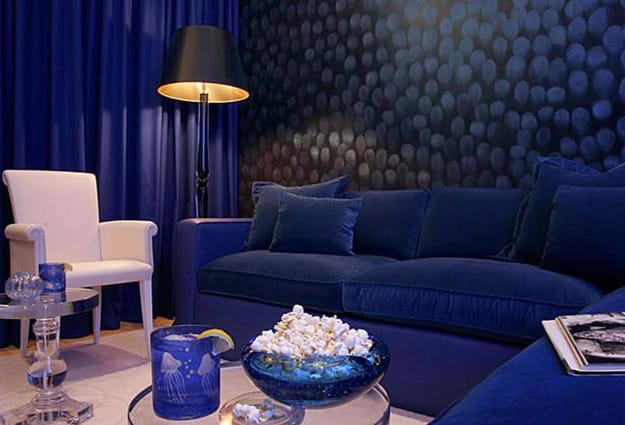 white and deep blue color scheme