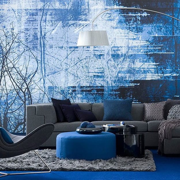 blue colors modern interior design