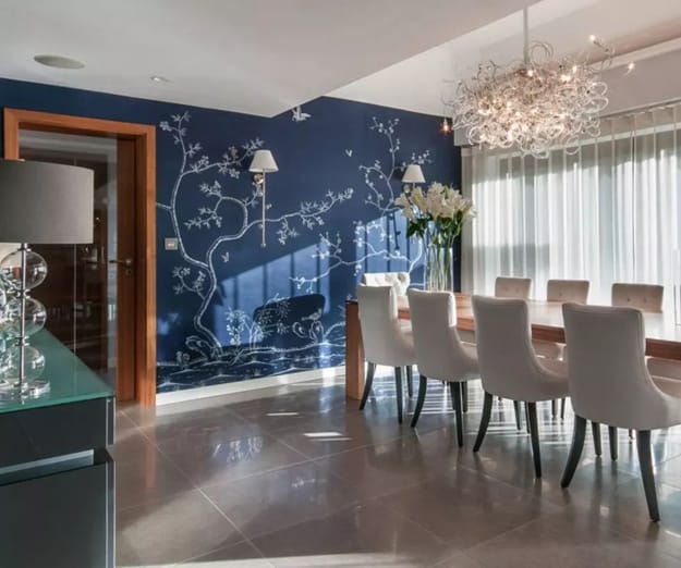 blue wall coverings modern wall decorating ideas