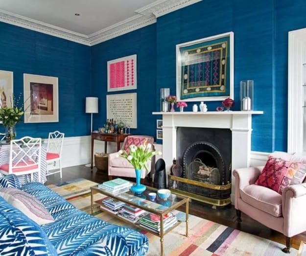 blue wall coverings modern wall decorating ideas
