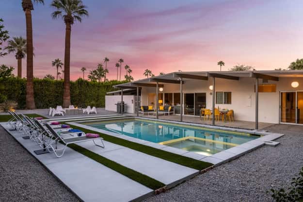 geometric landscape designs mid century modern homes
