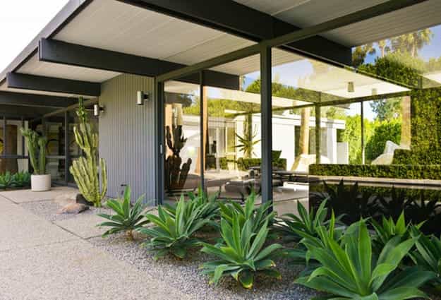 geometric landscape designs mid century modern homes