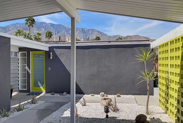 geometric landscape designs mid century modern homes