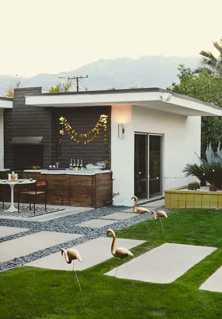 geometric landscape designs mid century modern homes